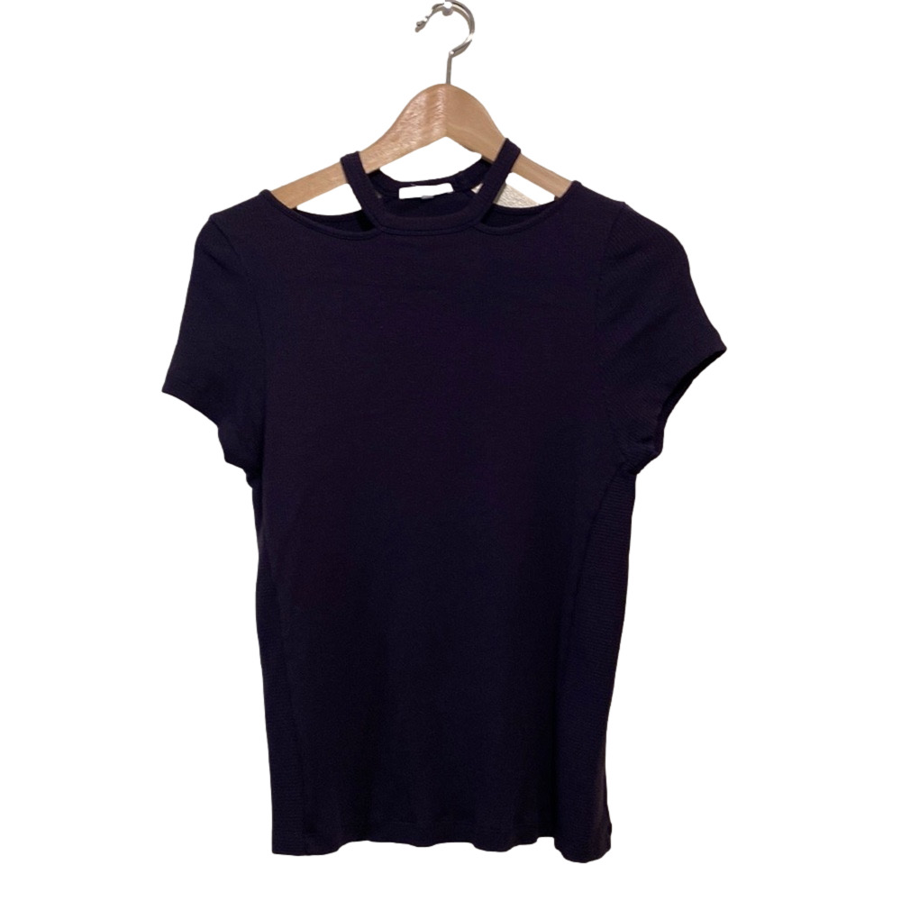 SKIN PURPLE BLUE CUT OFF TEE TOP. Size 3